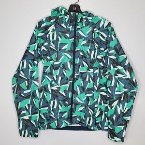 The‎ north face waterproof shell jacket 100% nylon hooded geometric extra small